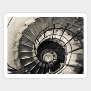 Fine art image; Spiral staircase in the Arch d' Triumph, Paris. Sticker